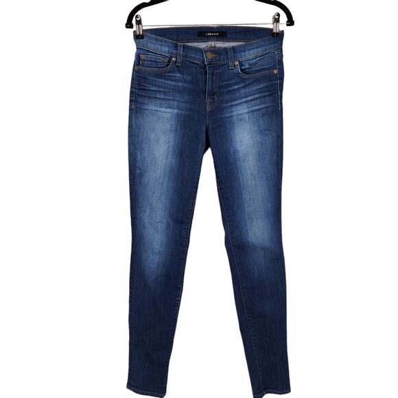 J Brand Dark Wash Karma Skinny Slim Fit Mid Rise Jeans Size 27 - Picture 1 of 6
